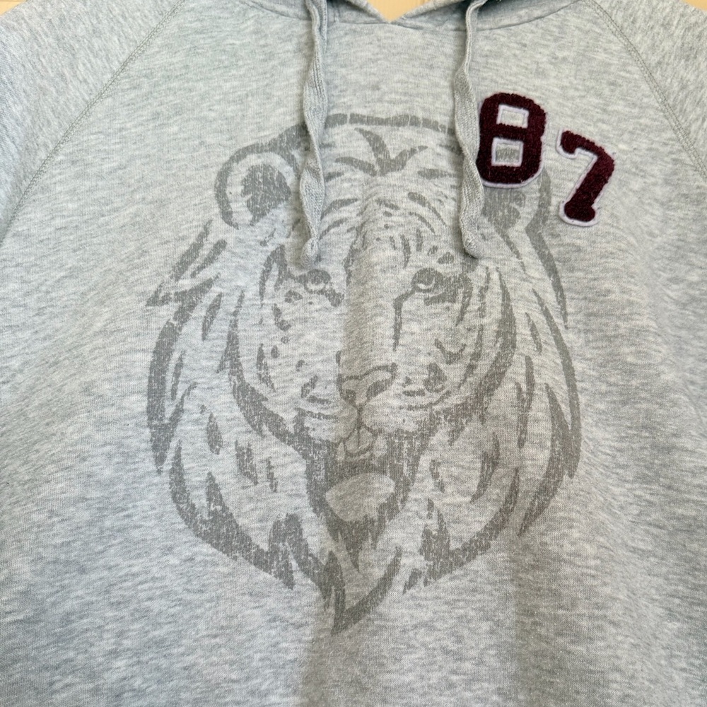 Aeropostale Light Gray Tiger Semi-Cropped Hoodie - Picture 3 of 5
